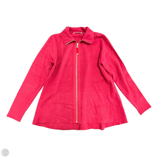 Sweater Cardigan By Soft Surroundings In Red, Size: L