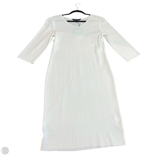 Dress Sweater By Ming Wang In White, Size: Xs