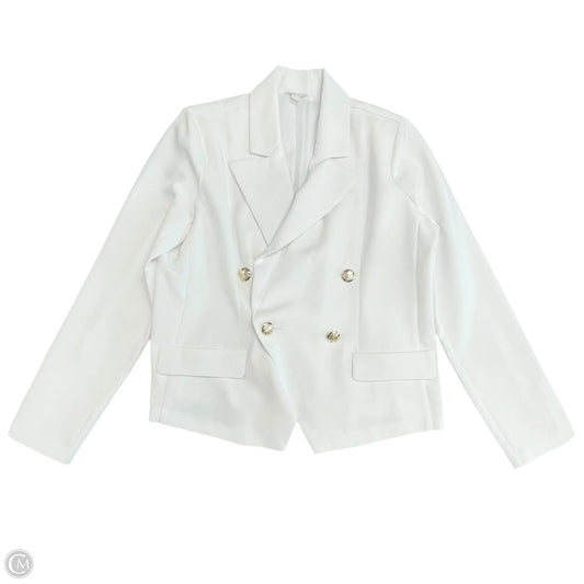Blazer By Cato In Gold & White, Size: M