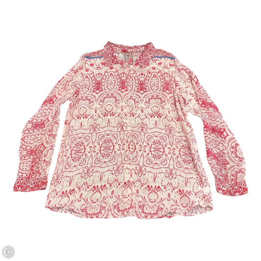 Blouse Designer By Johnny Was In Pink, Size: S