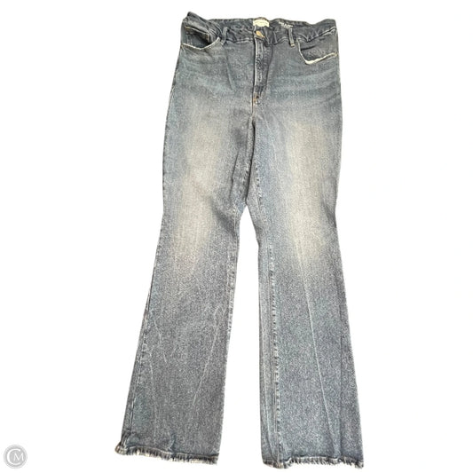 Jeans Boot Cut By Good American In Blue Denim, Size: 16