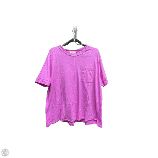 Top Short Sleeve By Andree By Unit In Pink, Size: S