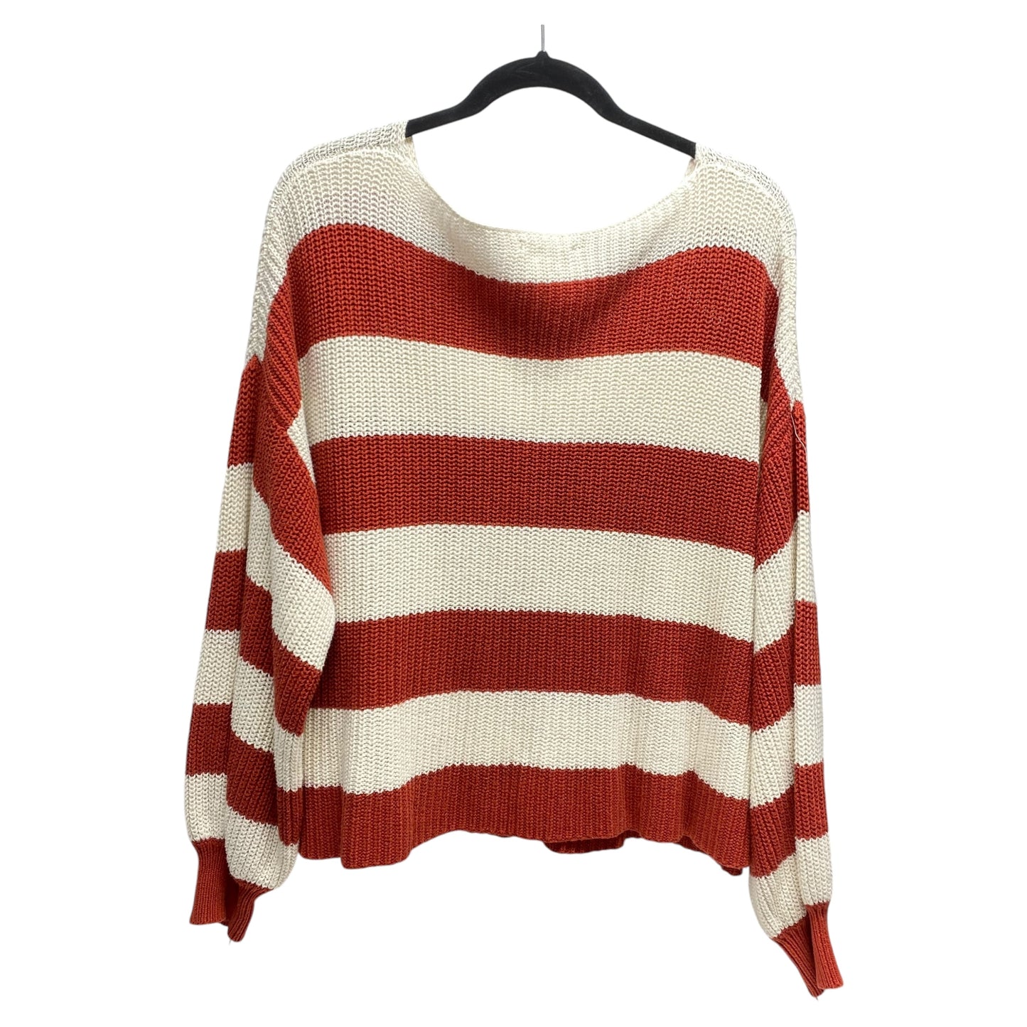 Sweater By Fantastic Fawn In Red & White, Size: M