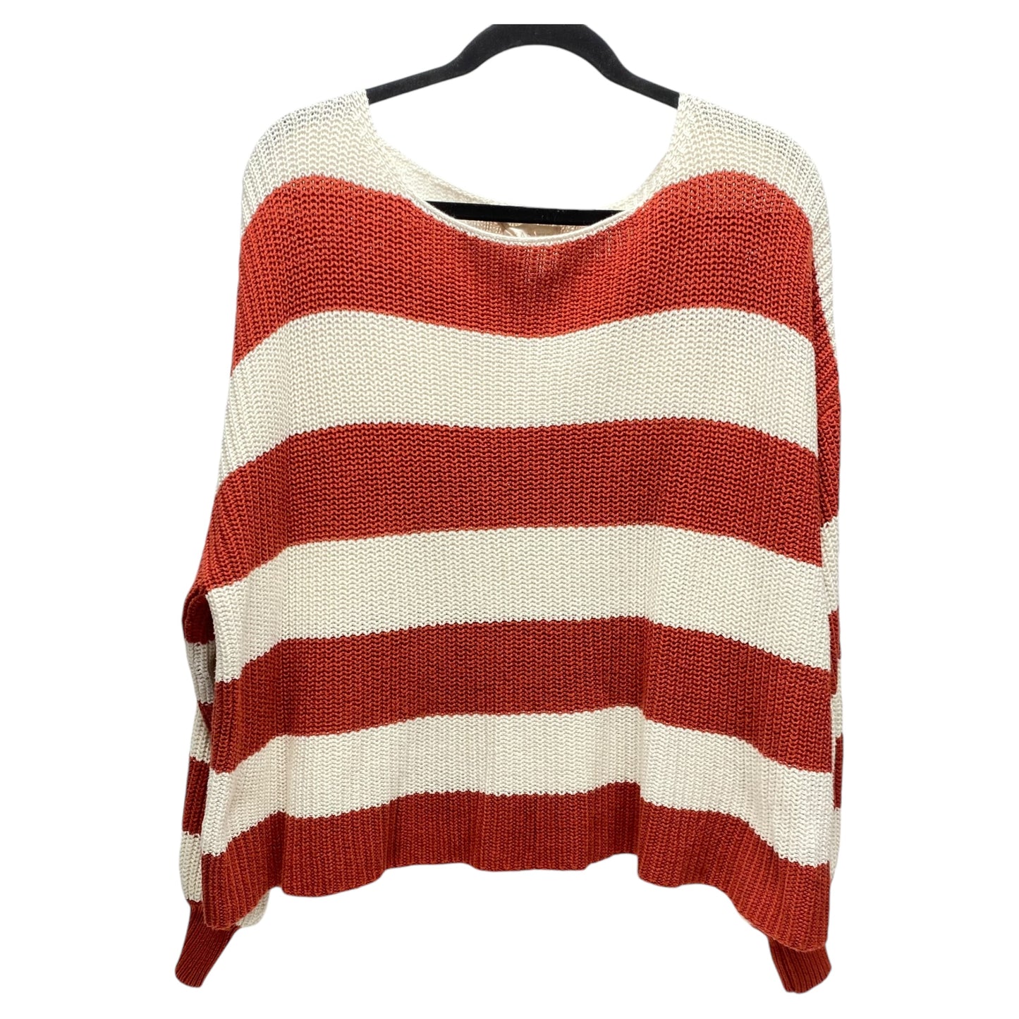 Sweater By Fantastic Fawn In Red & White, Size: M