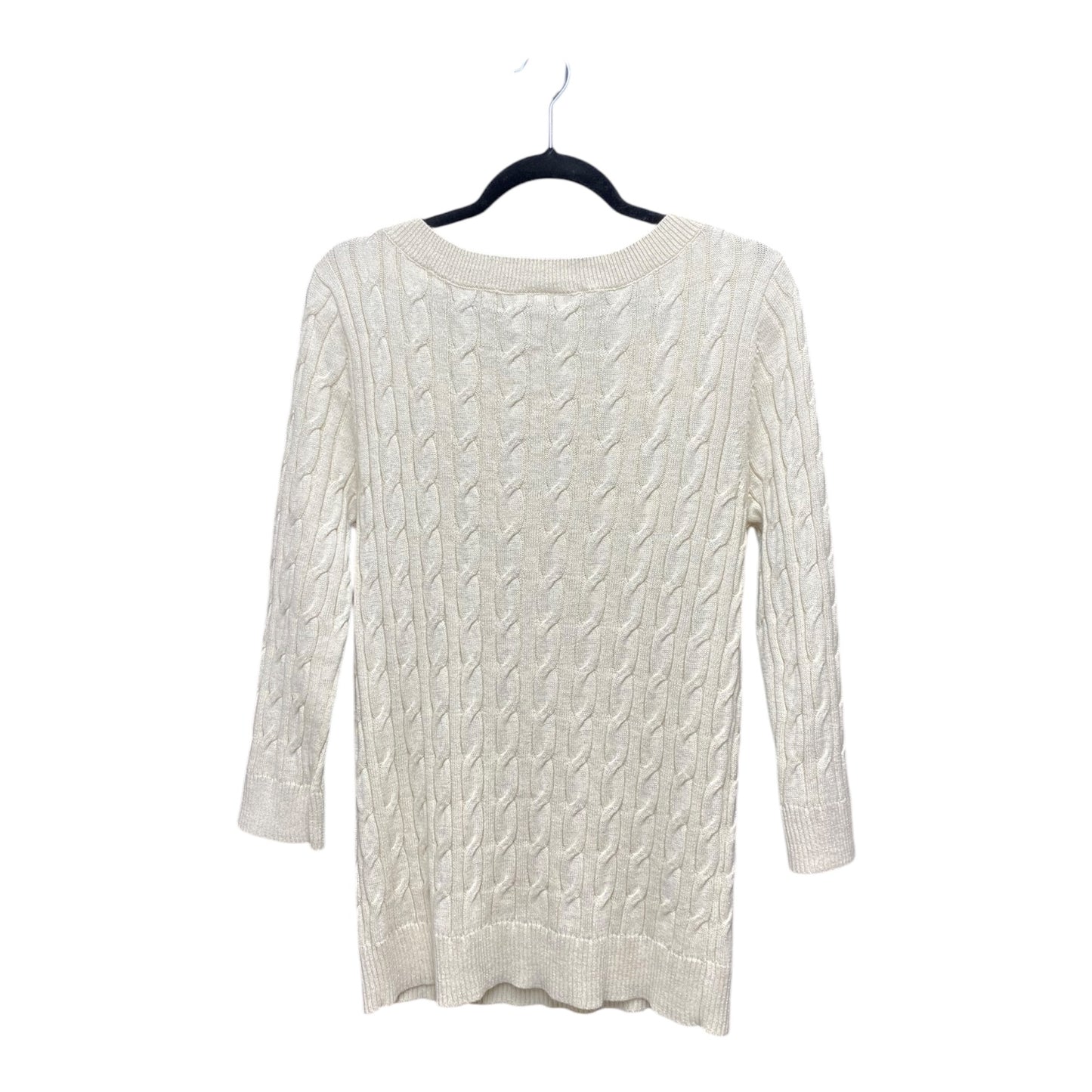 Sweater By Ann Taylor In Cream, Size: Xl