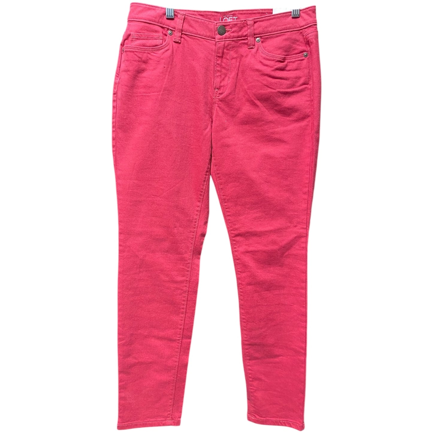 Jeans Skinny By Loft In Red, Size: 8petite