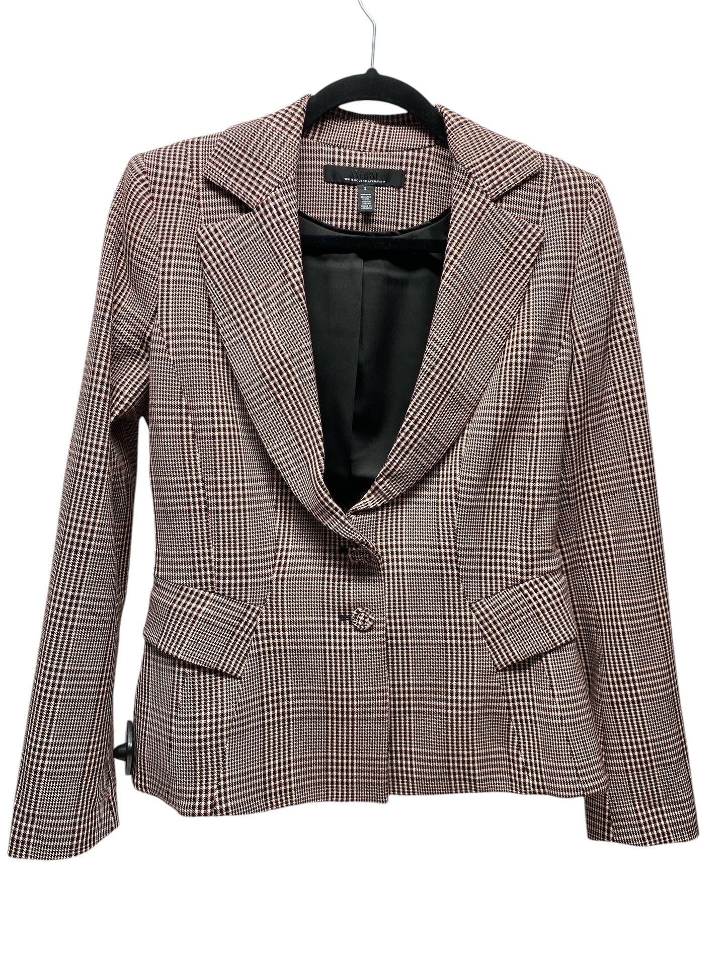 Blazer By White House Black Market In Plaid Pattern, Size: 2