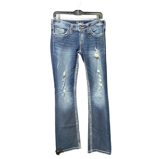 Jeans Flared By Silver In Blue Denim, Size: 4