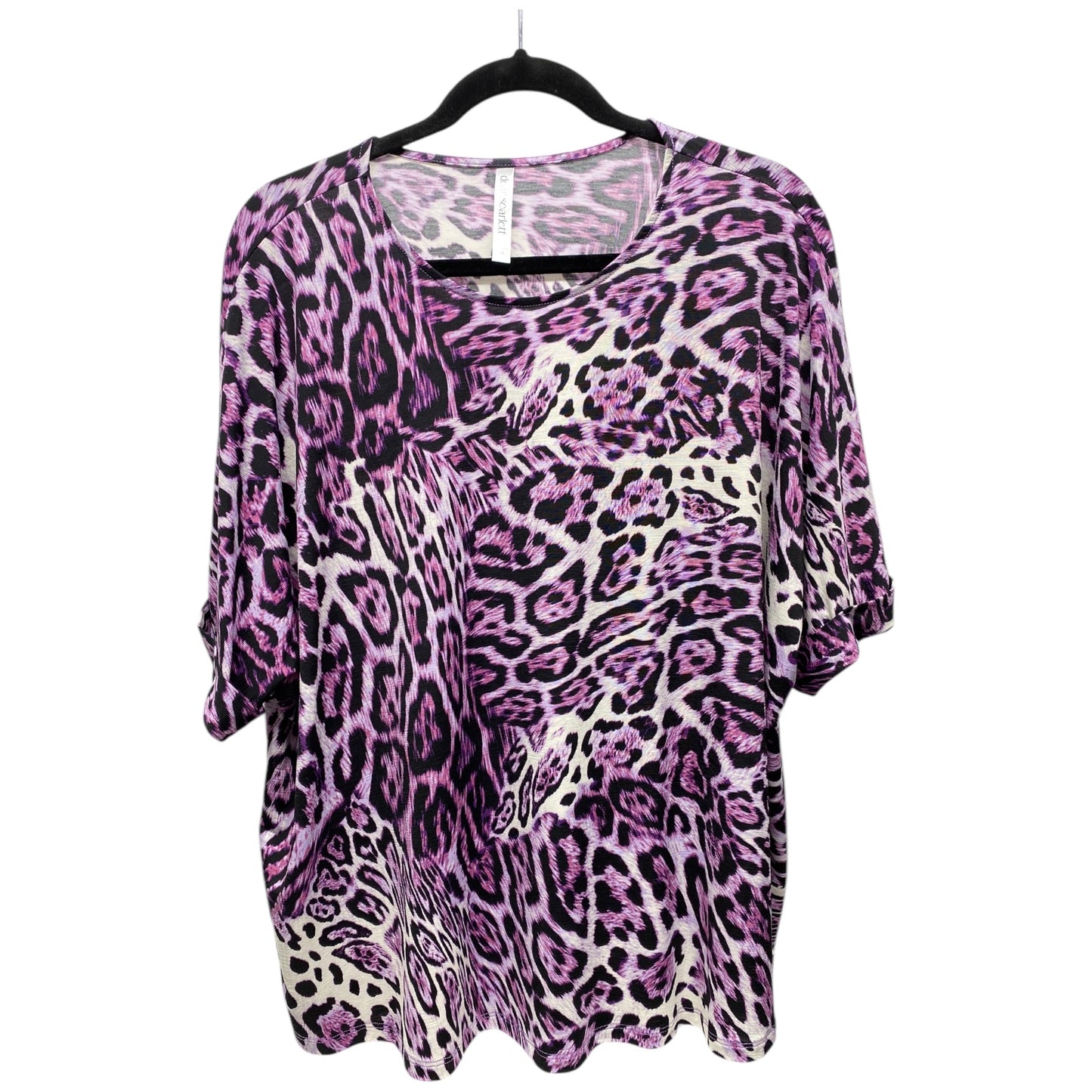 Top Short Sleeve By Clothes Mentor In Animal Print, Size: M