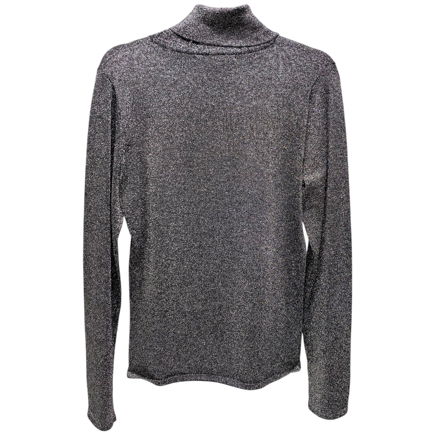 Top Long Sleeve By Scott Taylor In Black & Silver, Size: Xl