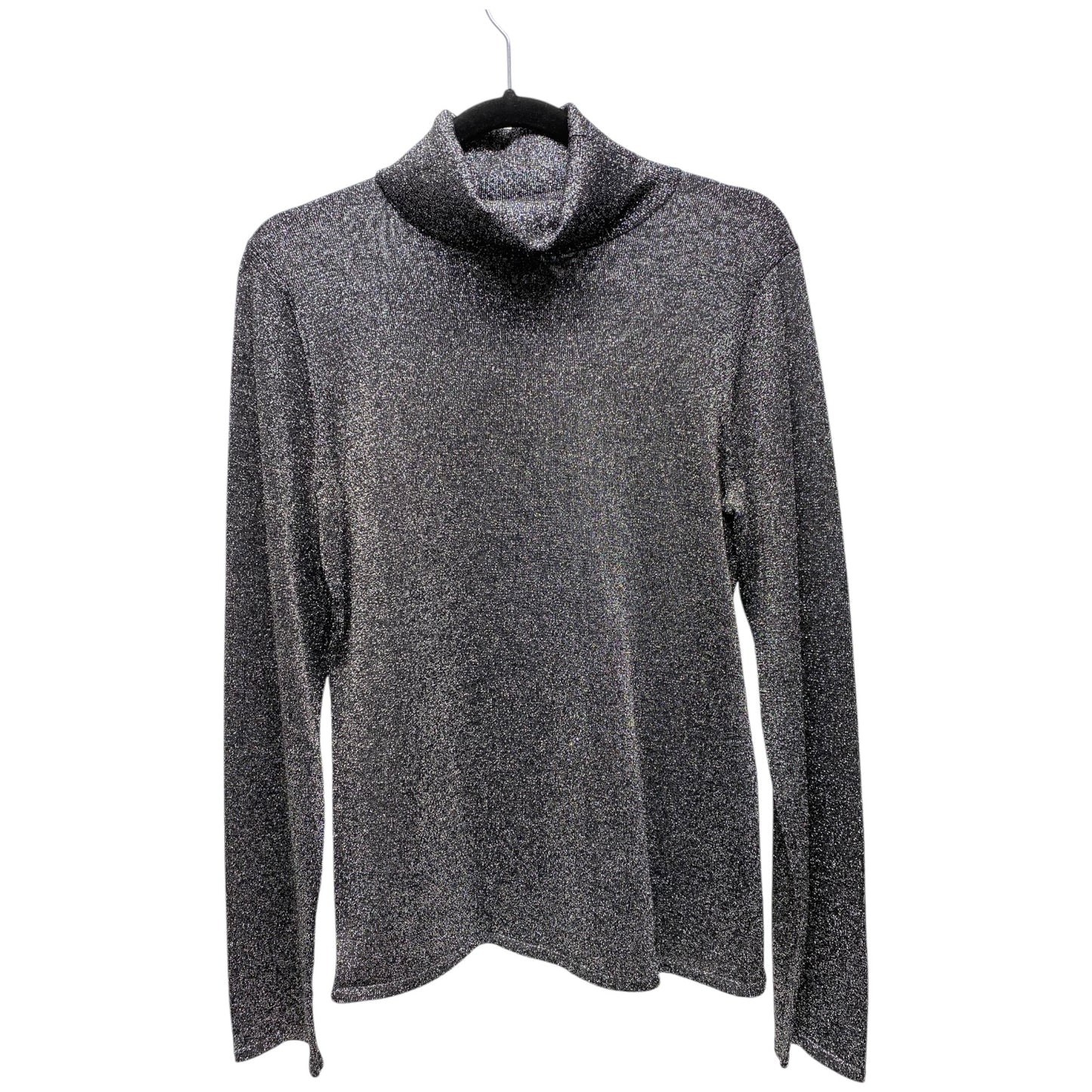 Top Long Sleeve By Scott Taylor In Black & Silver, Size: Xl