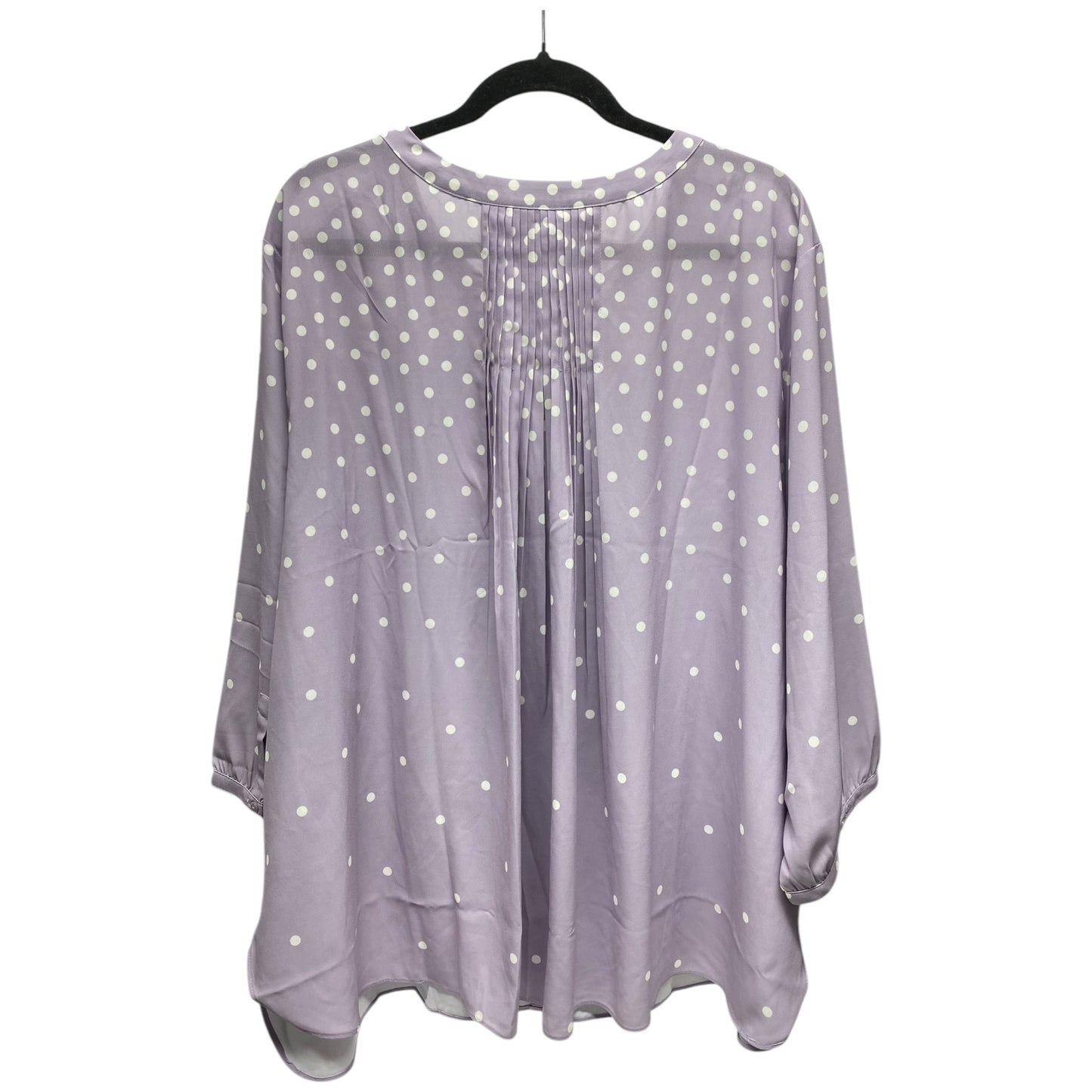 Top Long Sleeve By Not Your Daughters Jeans In Polkadot Pattern, Size: 3x