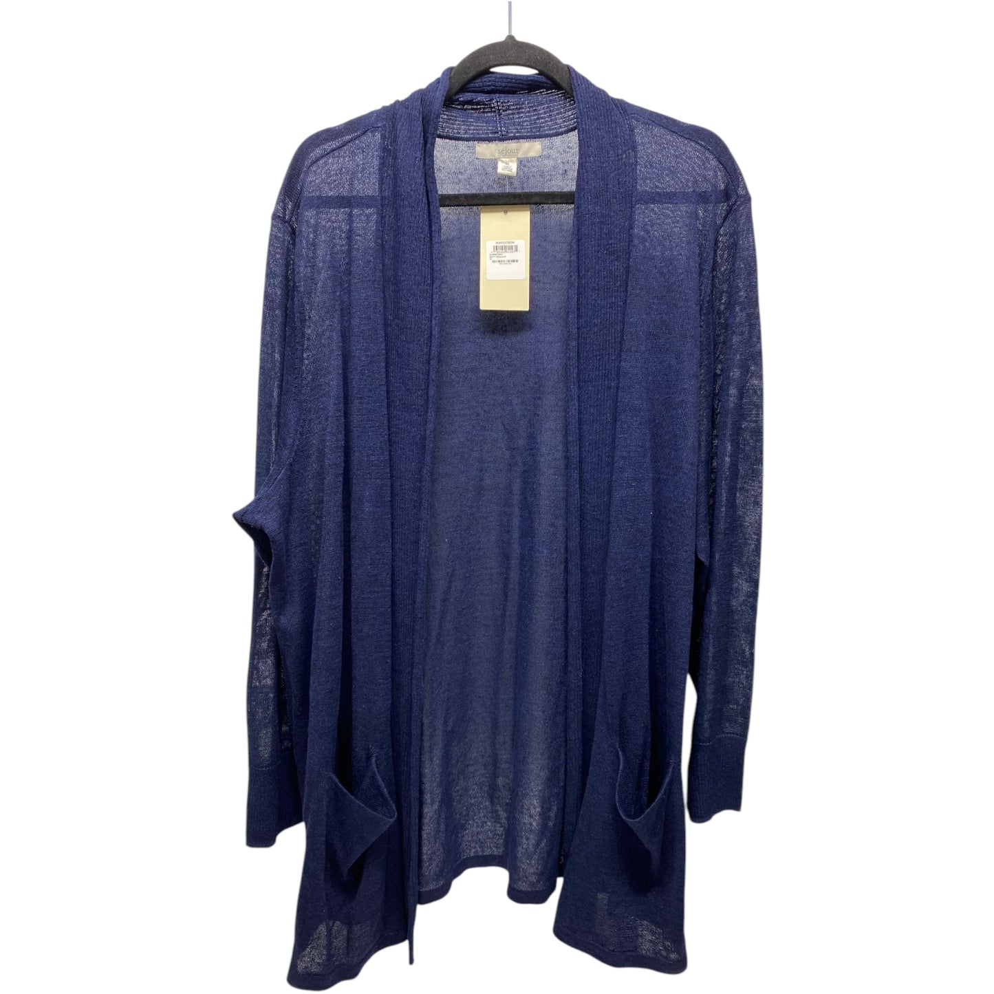 Cardigan By Sejour In Navy, Size: 3x