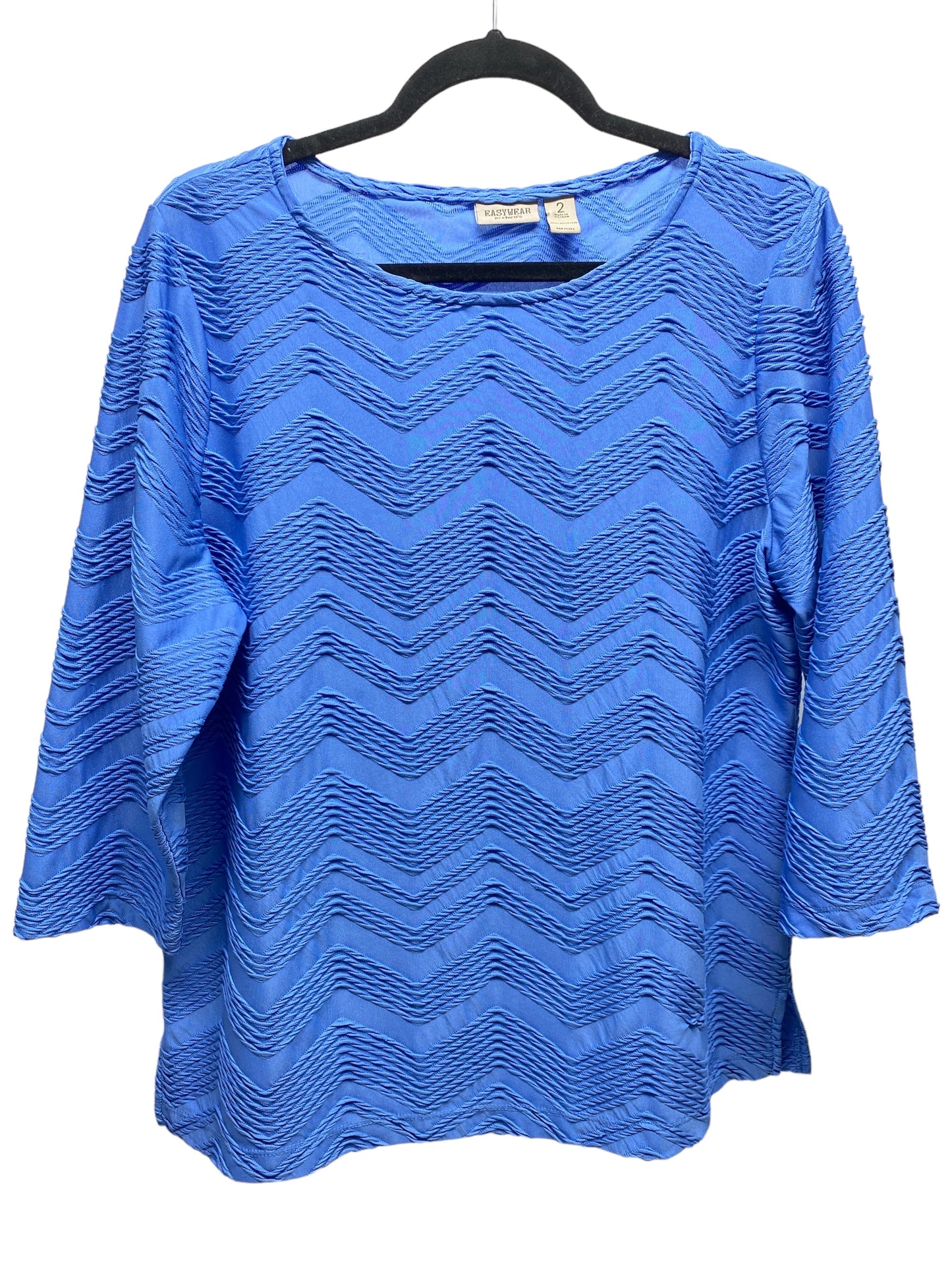 Top Long Sleeve Basic By Chicos In Blue, Size: L