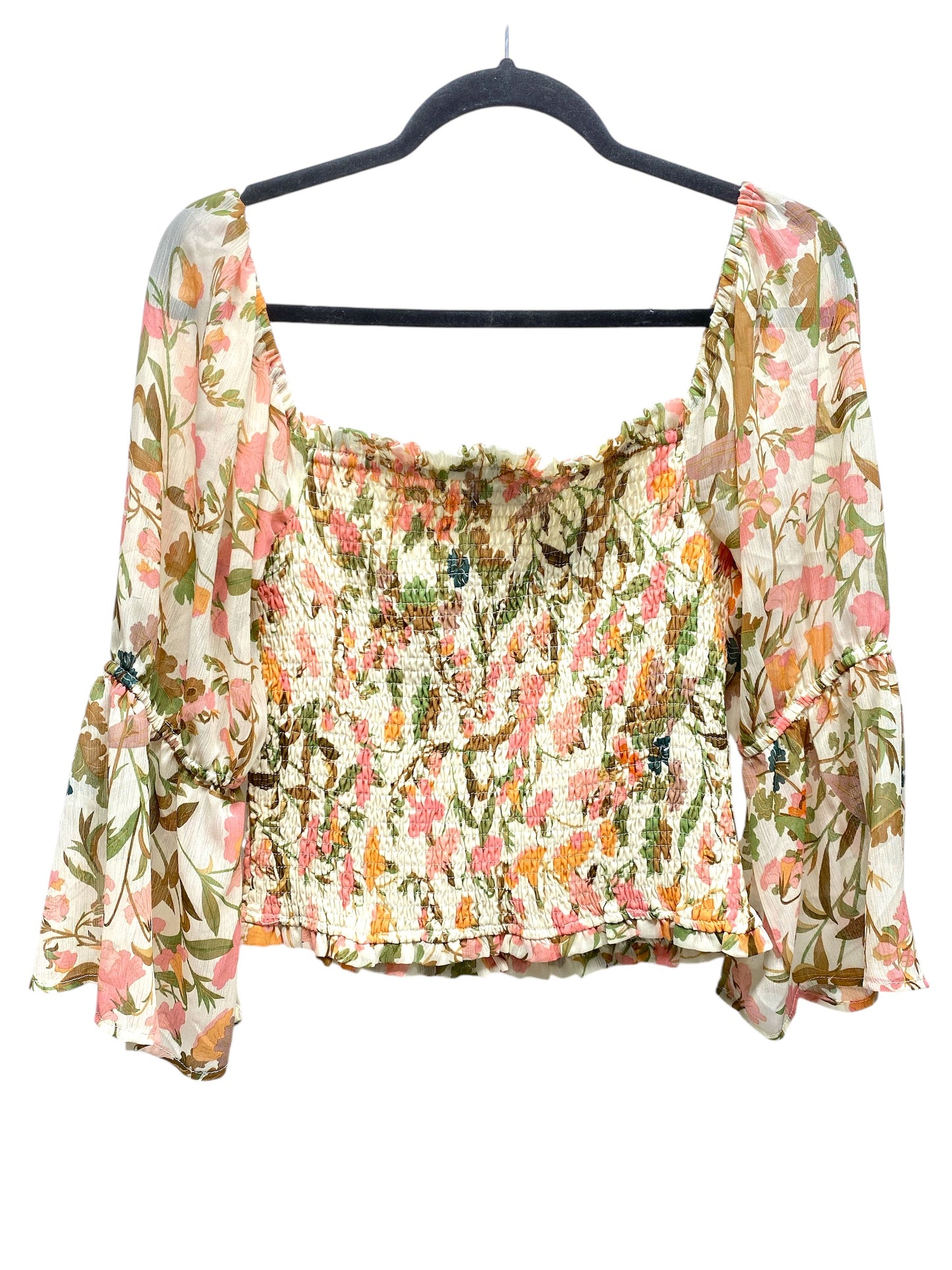 Top Long Sleeve By Clothes Mentor In Floral Print, Size: S