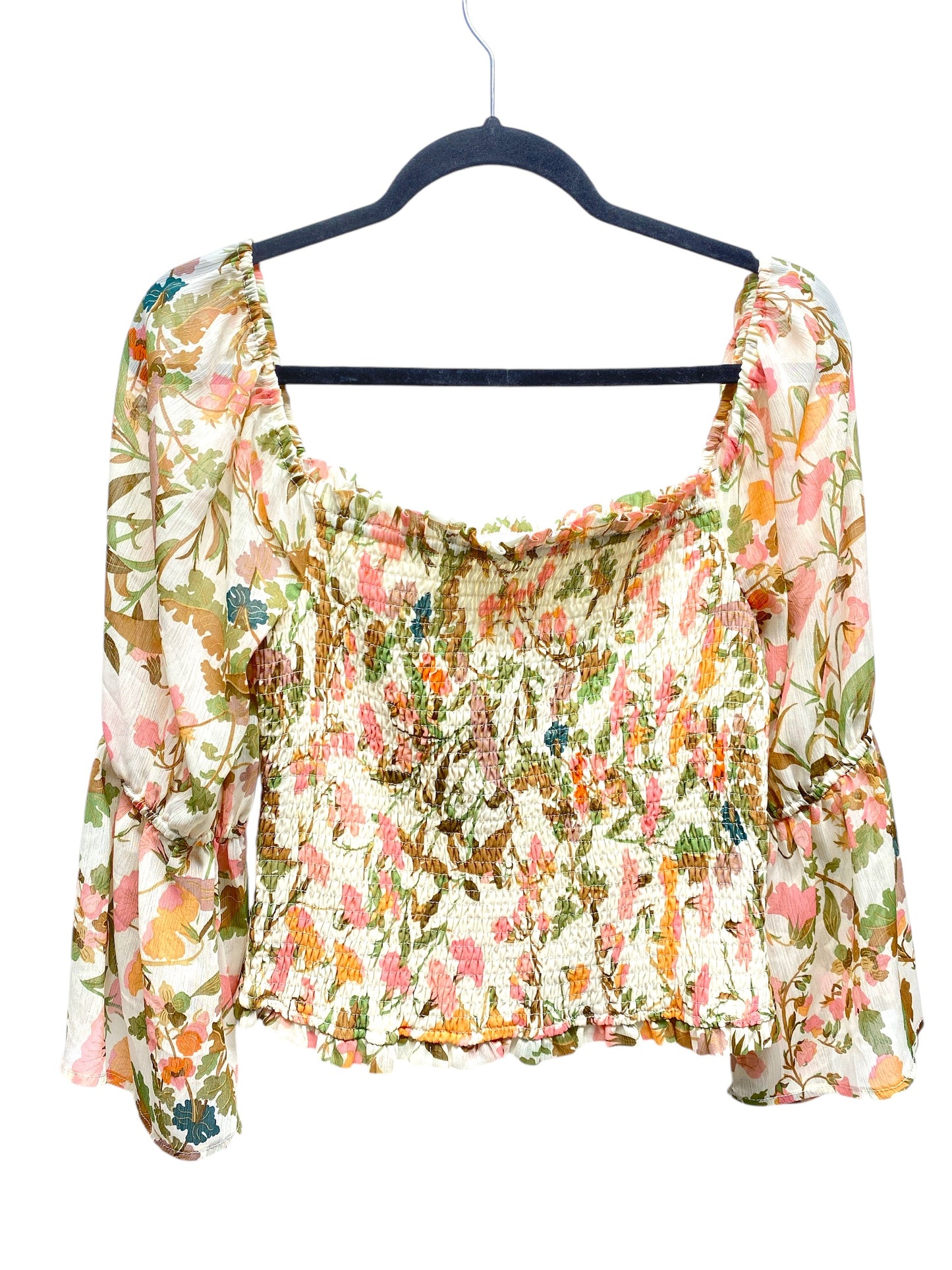 Top Long Sleeve By Clothes Mentor In Floral Print, Size: S