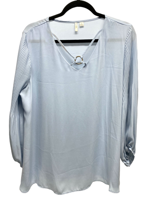 Top Long Sleeve Basic By Clothes Mentor In Blue, Size: L