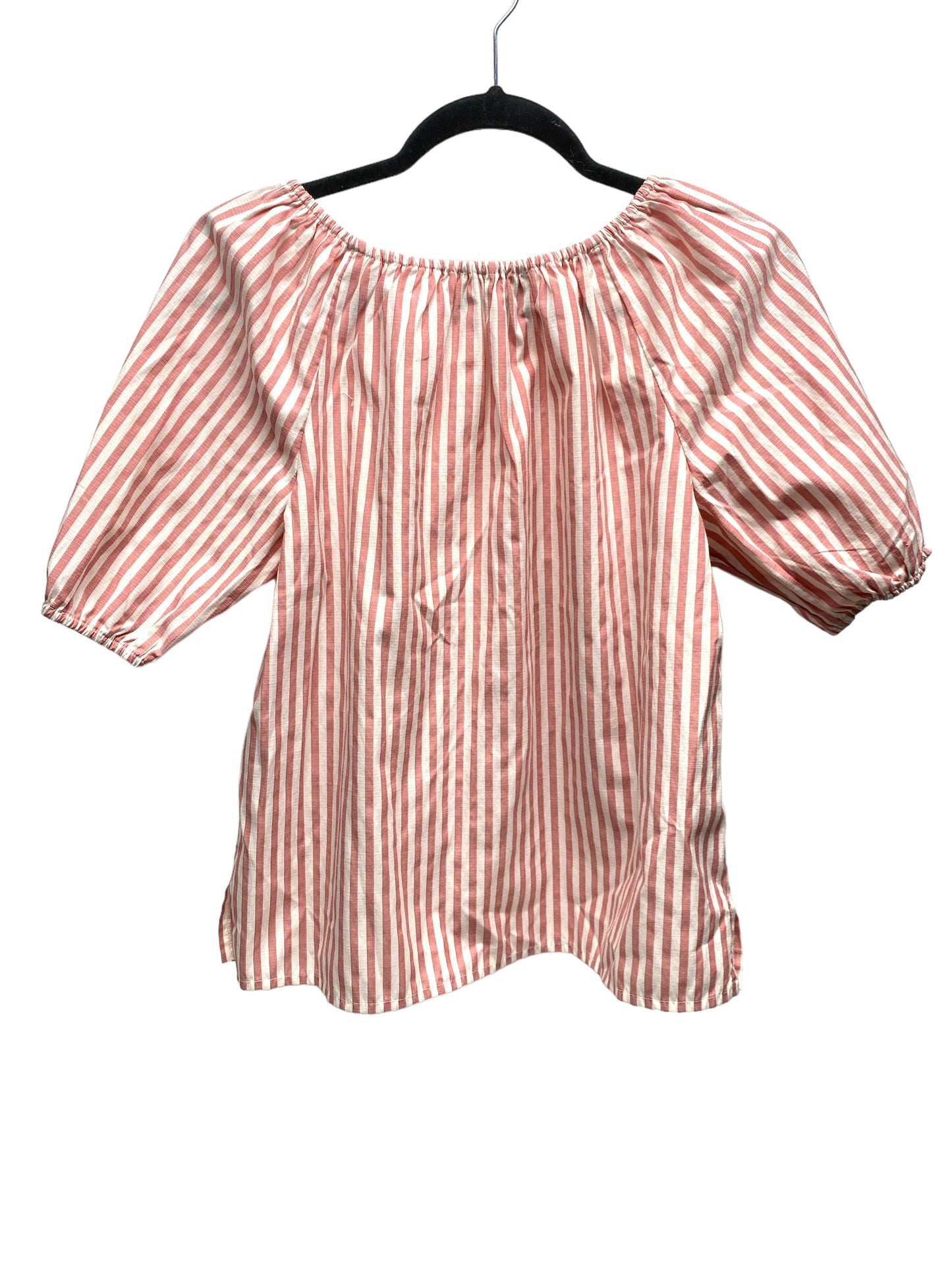 Top Short Sleeve By Loft In Striped Pattern, Size: S