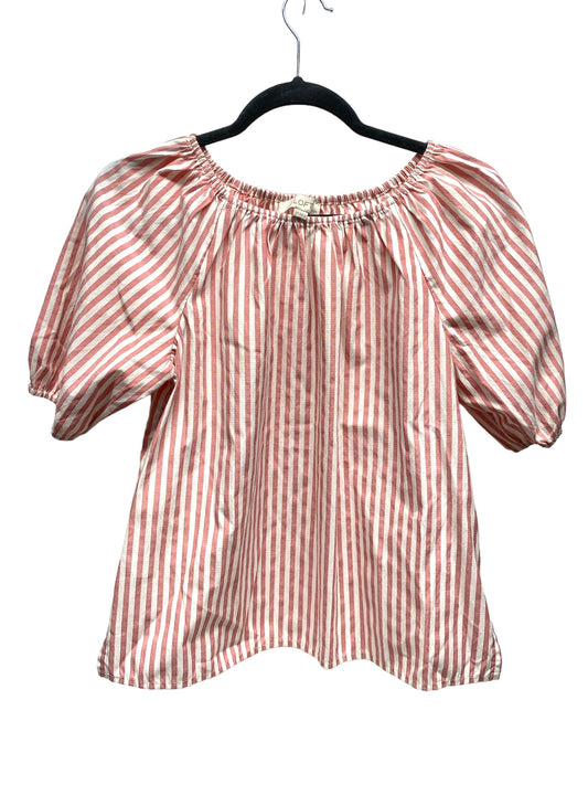 Top Short Sleeve By Loft In Striped Pattern, Size: S