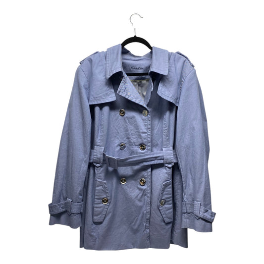 Coat Other By Calvin Klein In Blue & Silver, Size: 2x