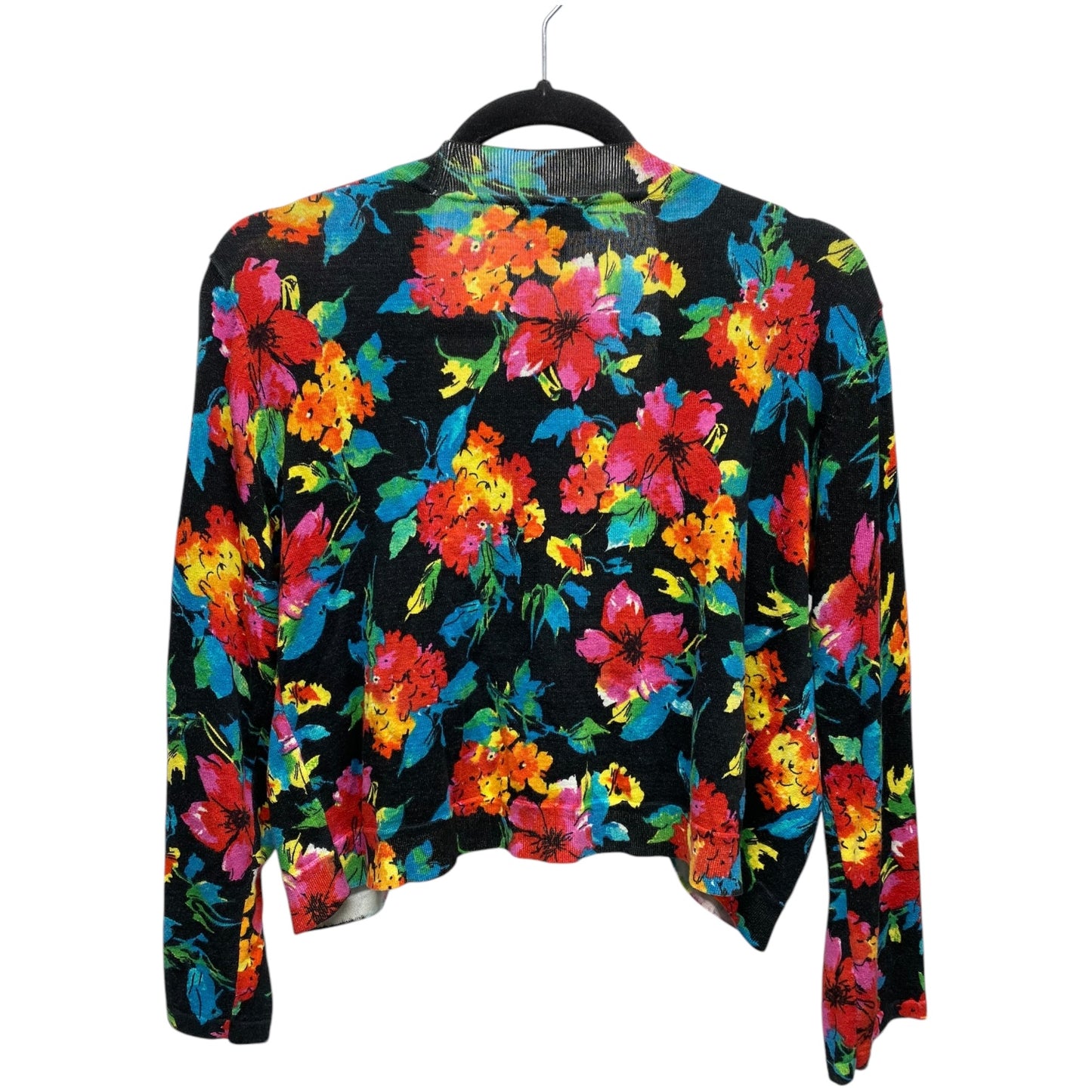 Sweater Cardigan By Spense In Floral Print, Size: L