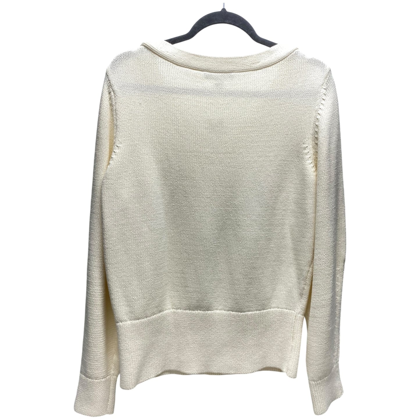 Sweater By Ann Taylor In White, Size: L