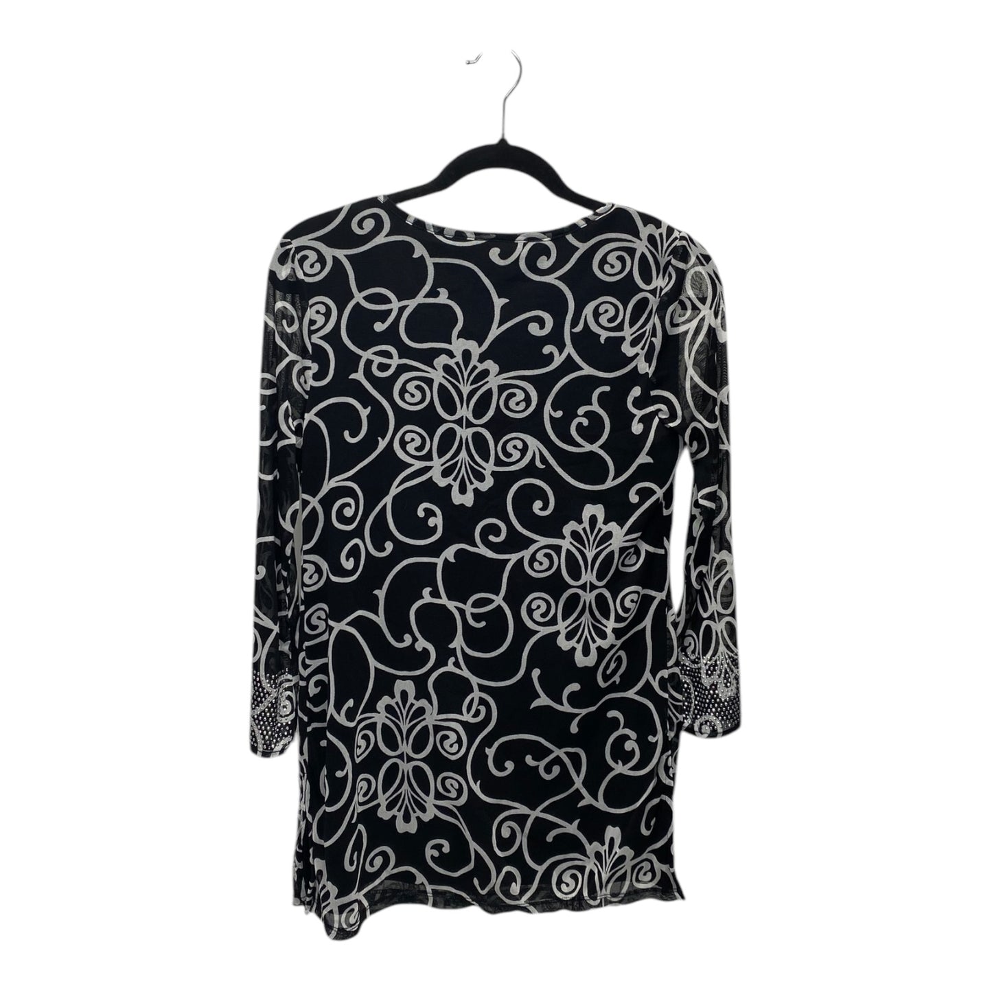 Tunic Long Sleeve By Inc In Black & White, Size: M