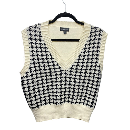 Vest Other By Say What In Black & Cream, Size: M