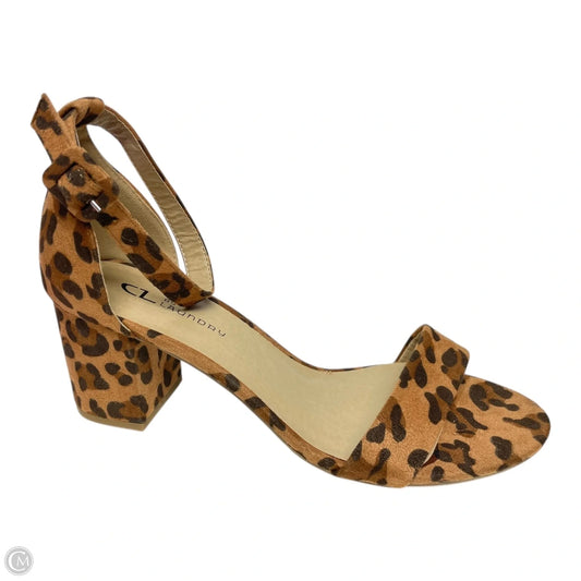 Shoes Heels Block By Cl By Chinese Laundry In Animal Print, Size: 9.5