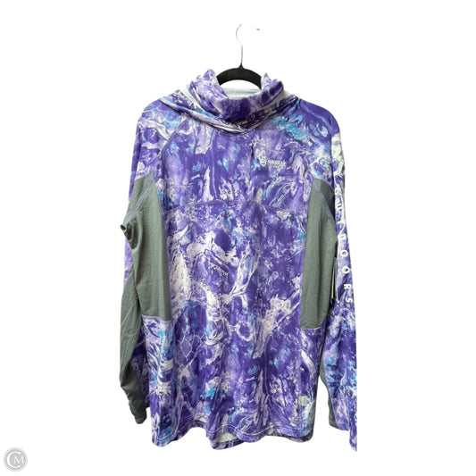 Athletic Top Long Sleeve Collar By Magellan In Purple, Size: Xl