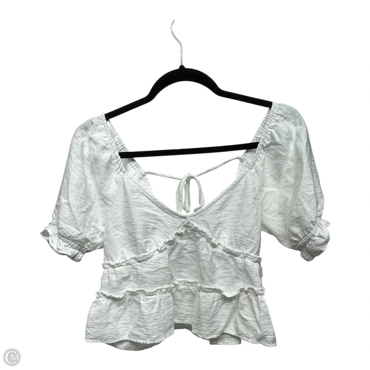 Top Short Sleeve By kirious In White, Size: S