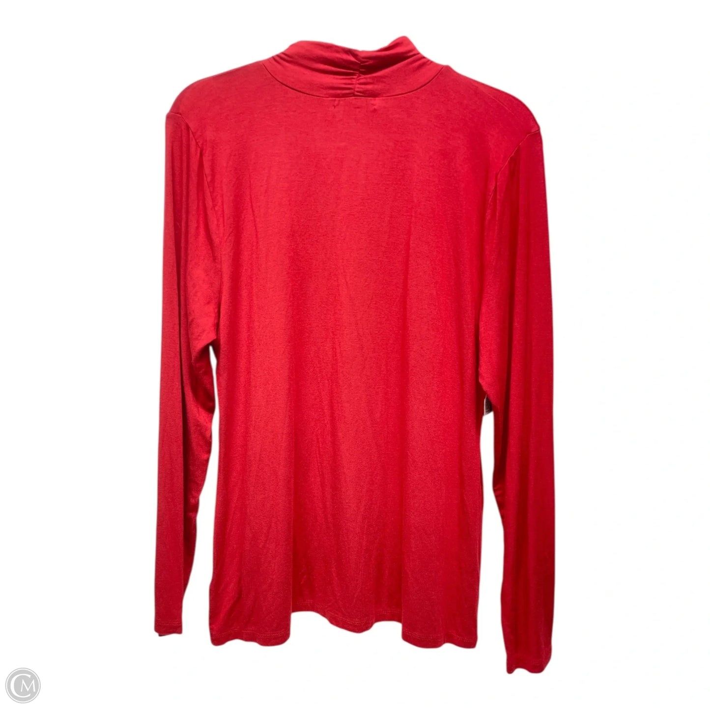 Top Long Sleeve By Valerie Stevens In Red, Size: Xl