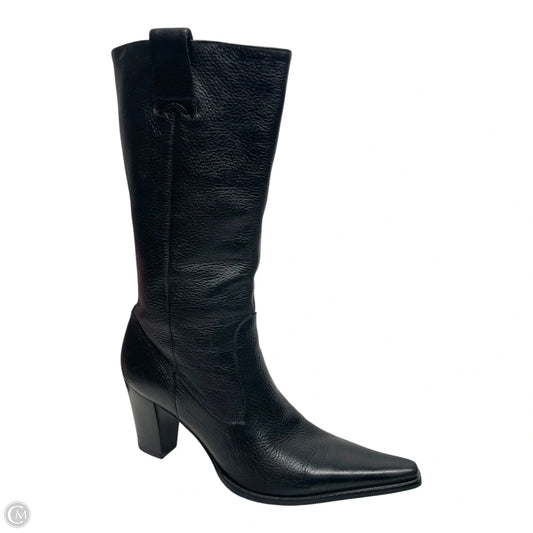 Boots Mid-calf Heels By Bcbg In Black, Size: 7.5