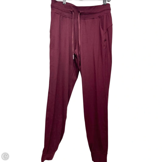 Athletic Pants By Lululemon In Maroon, Size: M