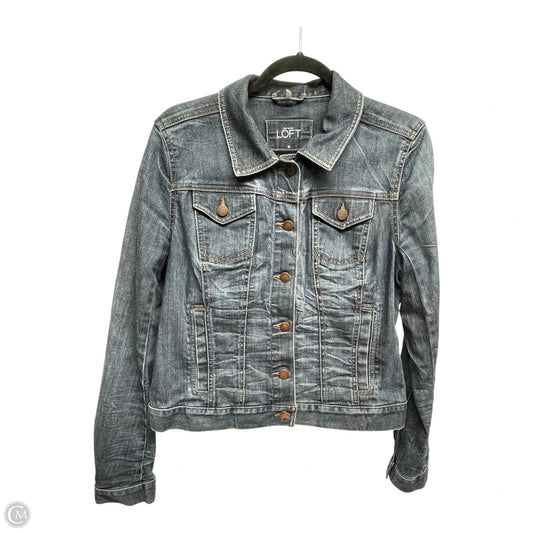 Jacket Denim By Ann Taylor In Blue Denim, Size: M