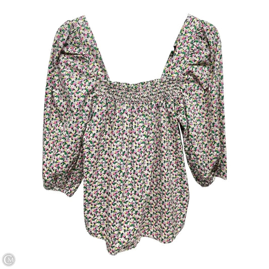 Blouse 3/4 Sleeve By H&m In Floral Print, Size: S