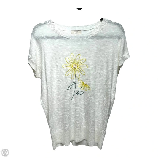 Sweater By Loft In Ivory, Size: Xs