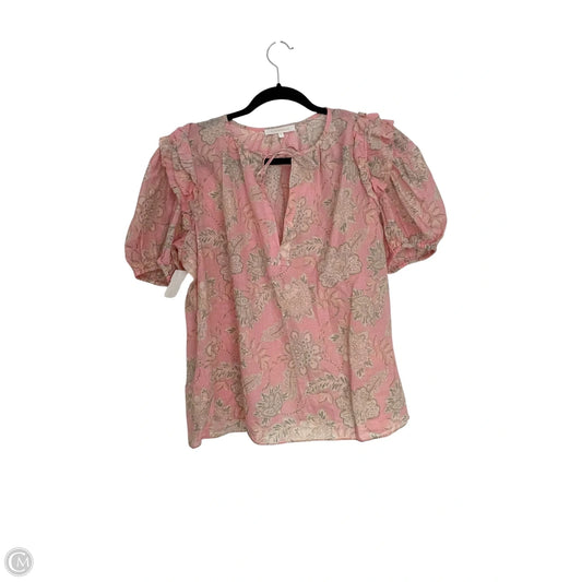 Top Short Sleeve By Olivaceous In Pink, Size: M
