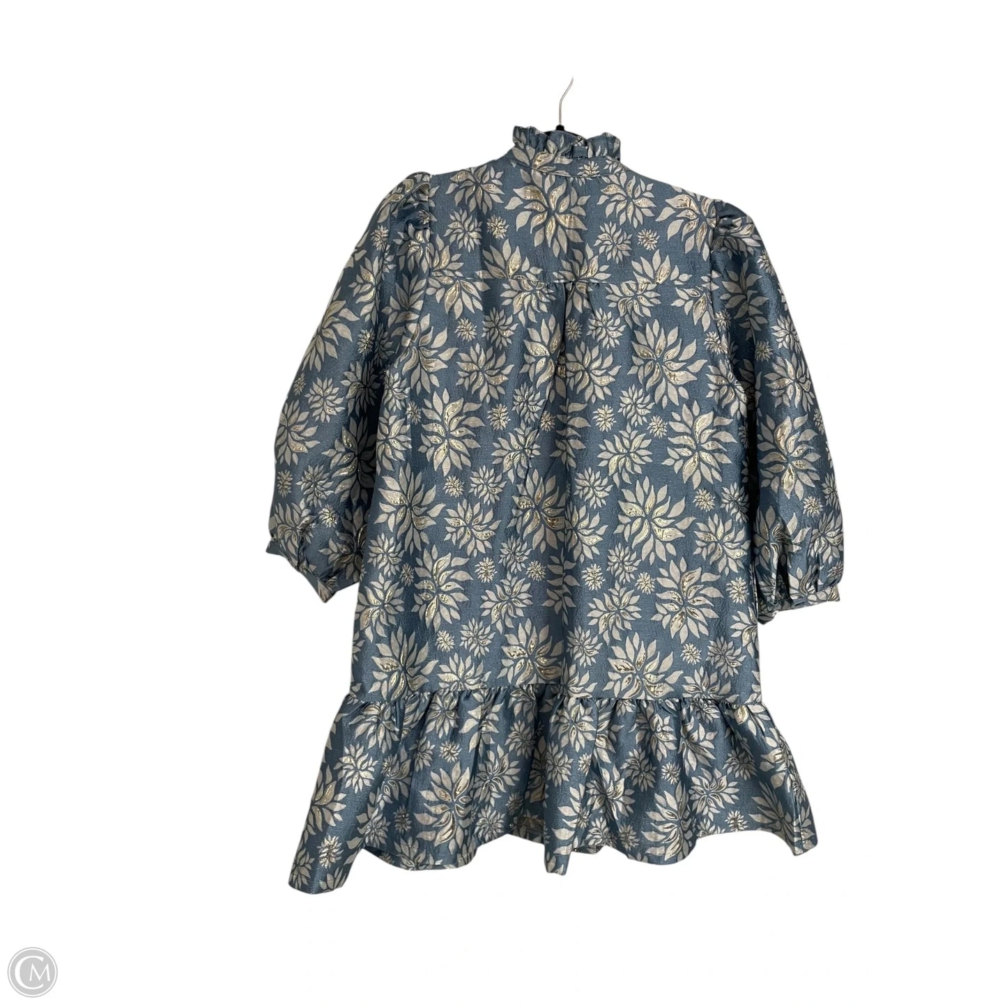 Dress Casual Short By &MERCI In Blue & Gold, Size: M