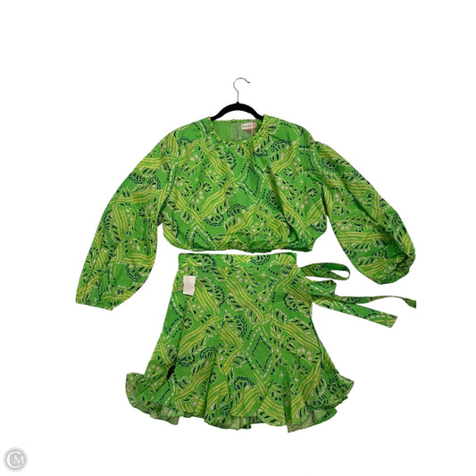 Skirt Set 2pc By Rhode In Green, Size: L