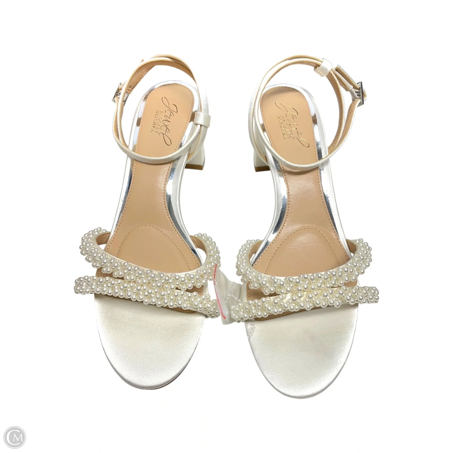 Shoes Heels Block By Badgley Mischka In Ivory, Size: 7.5