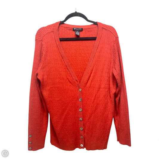 Cardigan By Madison In Orange, Size: 2x