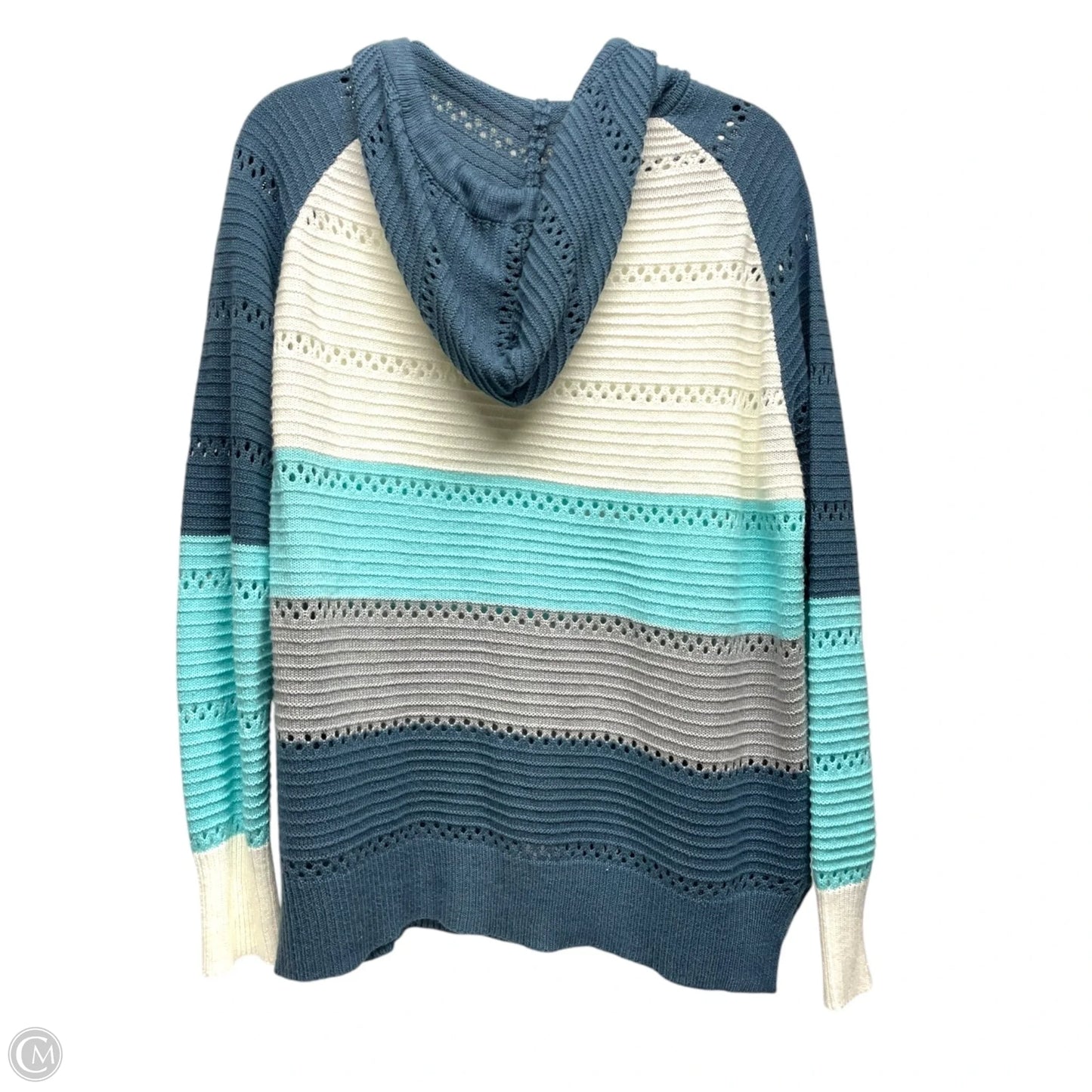 Sweater By Clothes Mentor In Blue & Cream, Size: 2x