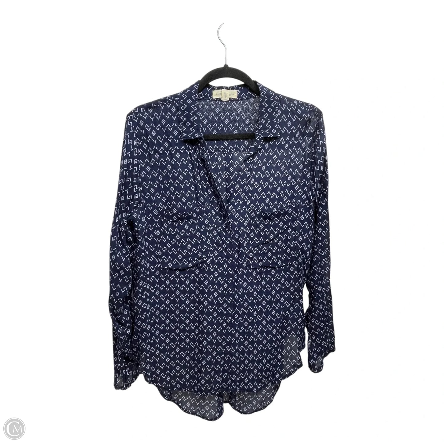Top Long Sleeve By Cloth & Stone In Blue, Size: S