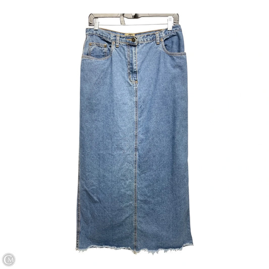 Skirt Midi By Rafaella In Blue Denim, Size: 10