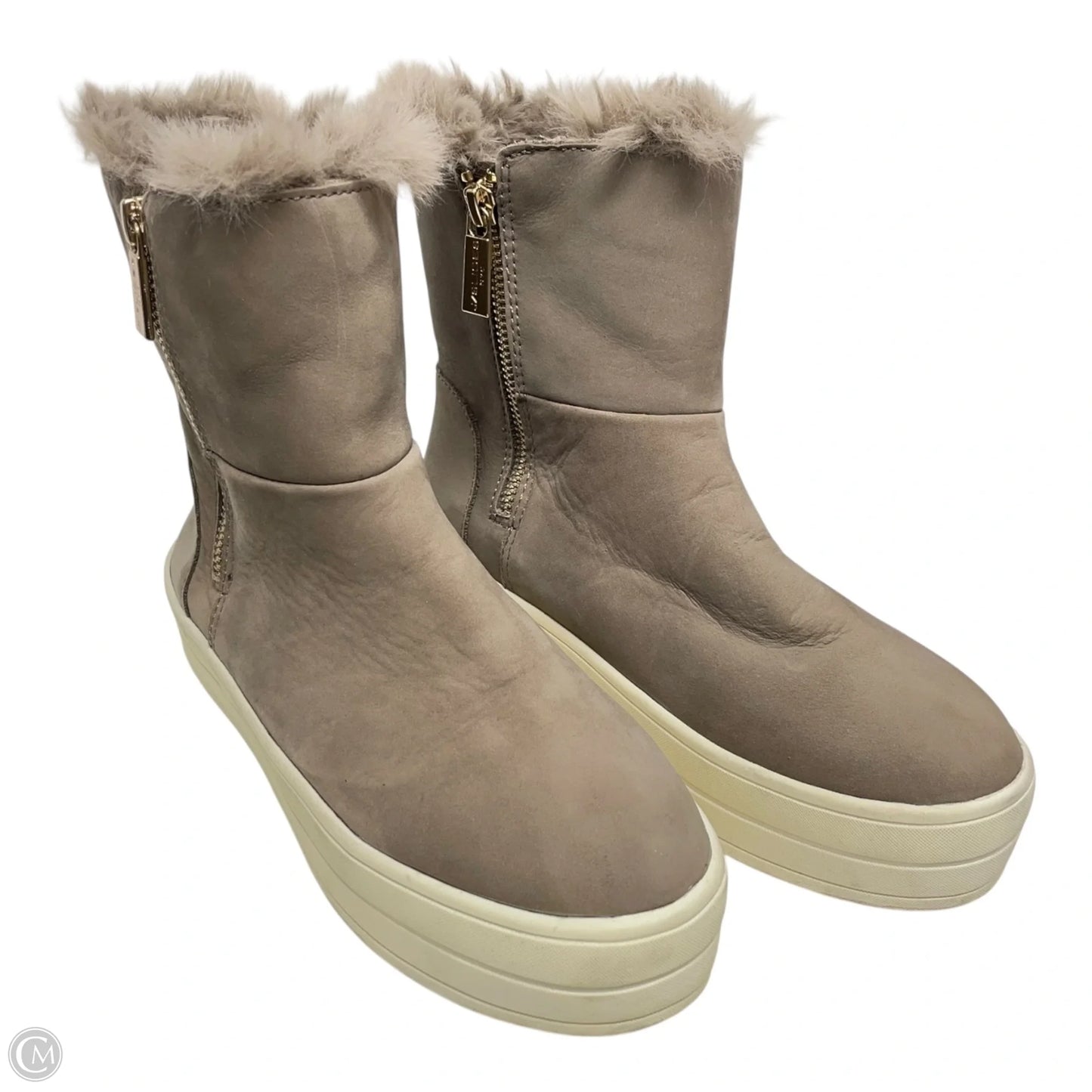 Boots Ankle Flats By J Slides In Brown, Size: 6.5