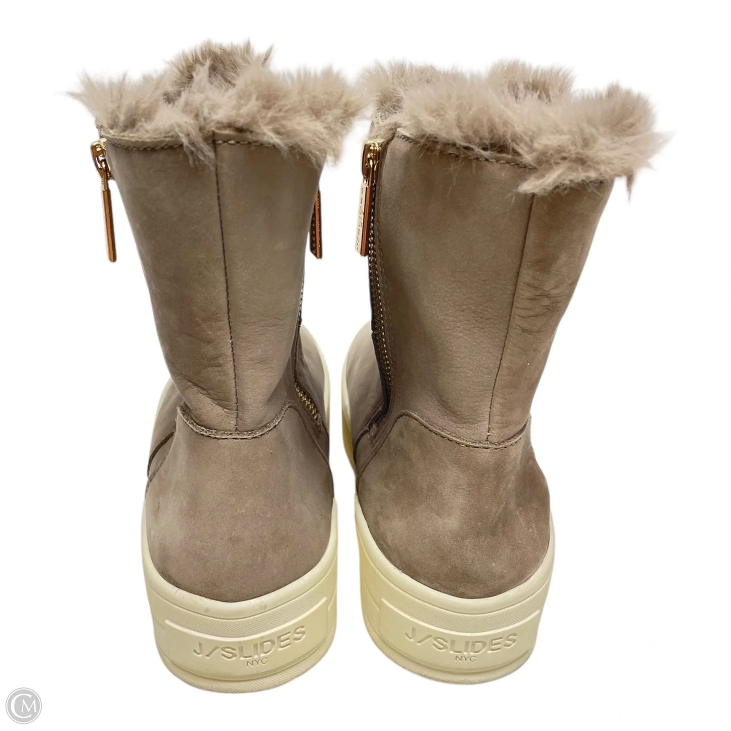 Boots Ankle Flats By J Slides In Brown, Size: 6.5
