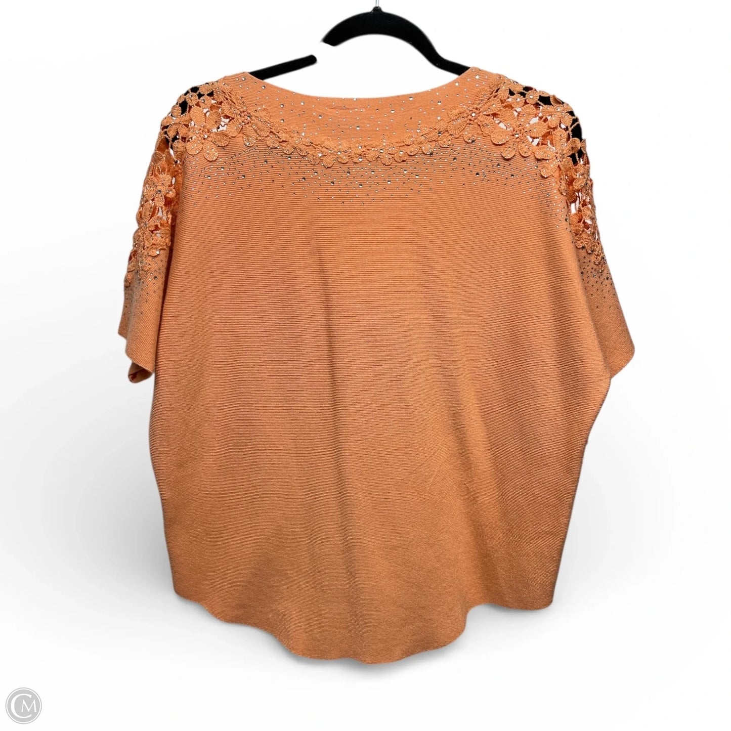 Sweater Short Sleeve By Clothes Mentor In Peach, Size: L