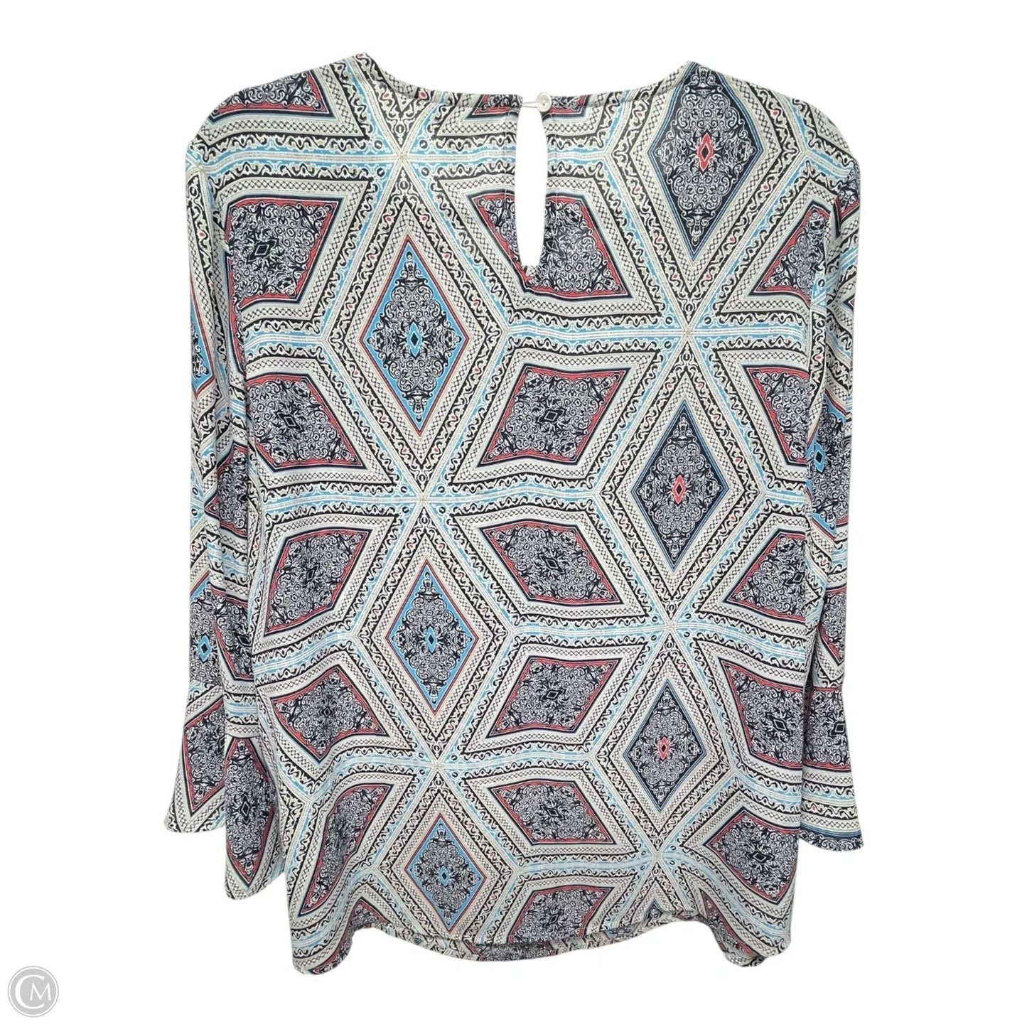 Top 3/4 Sleeve By Charter Club In Blue, Size: L