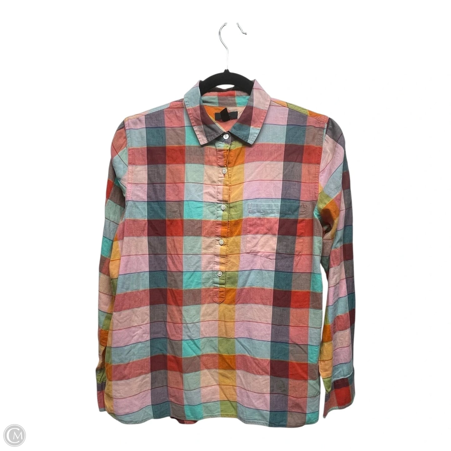 Top Long Sleeve By J. Crew In Multi-colored, Size: M